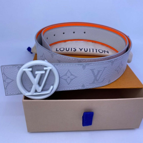 New Authentic Reversible LV Antarctica Monogram Circle Belt 38" - Picture 11 of 12